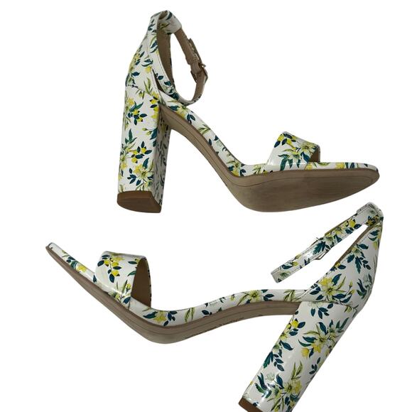 Sam Edelman Yaro Floral Block Heel Sandals Women’s 6.5 Ankle Strap Heels - Picture 11 of 11